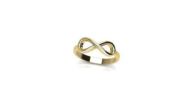 infinity ring gold shining platinum luxury design jewelry silver rings jewel precious strength printable fashion beauty power love 3d print model - Mito3D
