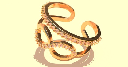 infinity ring gioielli infinito anello 3dprinting cinema4d redshift infinitysign anelli 3d print model - Mito3D