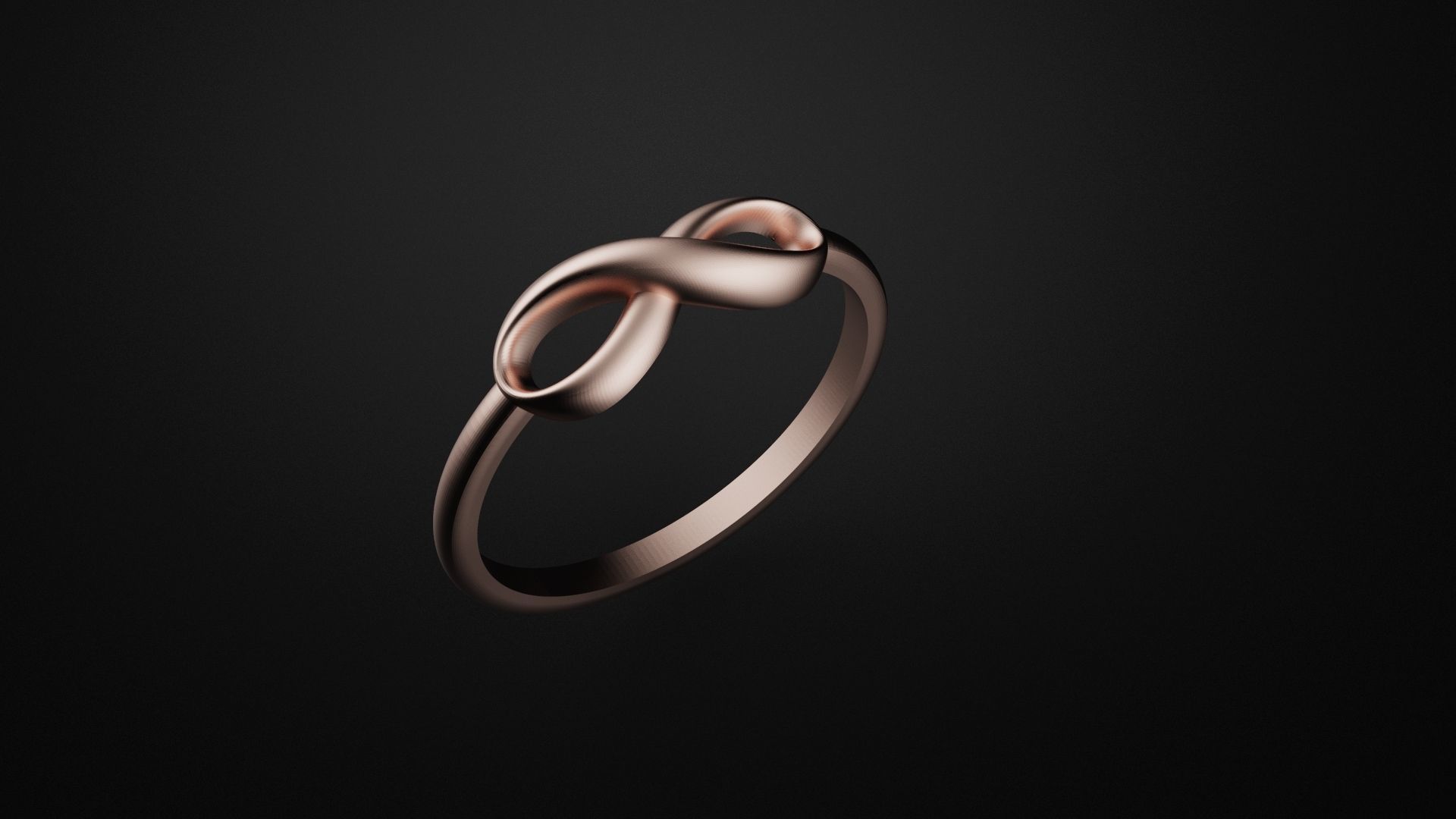 infinito squillare anelli oro gioielleria argento gioiello moda bianca smallring anello bambino 3D print model - Mito3D