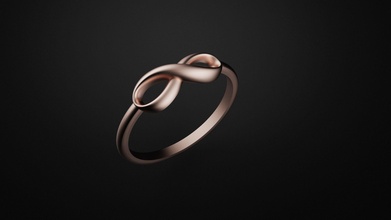 infinity ring rings gold jewelry silver jewel jewellery fashion white smallring babyring baby 3d print model - Mito3D