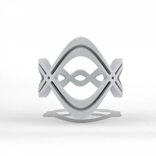 infini bague bijoux anneaux or imprimable diamant argent engagement mariage art mathématique 3d print model - Mito3D