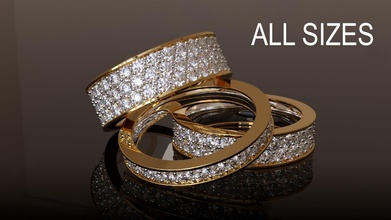 infinito anillo colección tamaños joyería joya lujo Boda Moda brillante diamante precioso oro platino quilate accesorio regalo elegante matrimonio anillos 3d print model - Mito3D