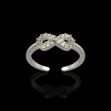 infinity ring diamonds jewelry brilliant diamond engagement gem gold jewel jewellery printable silver stone wedding diamant rings 3d print model - Mito3D