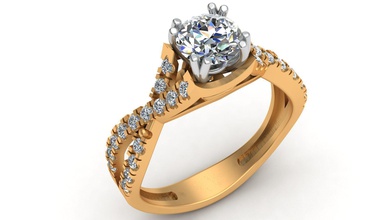 infinity estilo de compromiso oro anillo diamantes la joyería arete boda el diamante brillante imprimible infinito mujer moda humanos dedo colgante marca gem plata niña los anillos 3d print model - Mito3D
