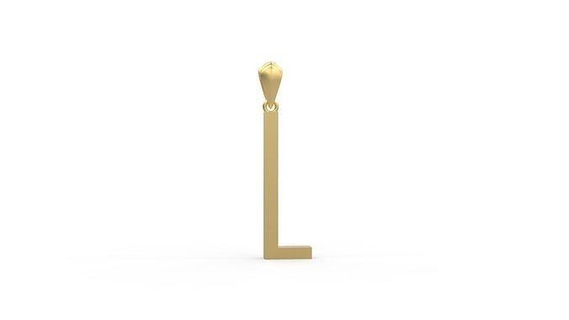 Initiale Briefe Anhänger Agentur Halskette Schriftart Brief Silber Gold Diamant druckbar Diamanten Juwel Schmuck Frau Alphabet ABC Sprache Liebe 3d print model - Mito3D