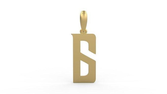 initial letters pendant basteru g necklace font letter silver gold diamond printable diamonds jewel jewellry woman gem alphabet abc language love jewelry pendants 3d print model - Mito3D