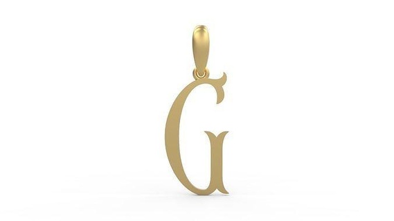 initial letters pendant christmasreign g necklace font letter silver gold diamond printable diamonds jewel jewellry woman gem alphabet abc language love jewelry pendants 3d print model - Mito3D