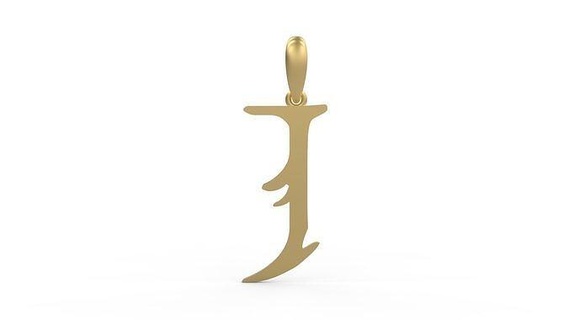 iniziale lettere pendente Creatore campo collana font lettera argento oro diamante stampabile diamanti gioiello gioielleria donna gemma alfabeto abc linguaggio amore ciondoli 3d print model - Mito3D