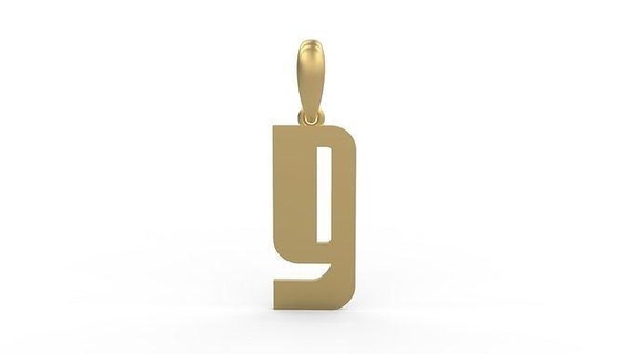 initial letters pendant sanka g necklace font letter silver gold diamond printable diamonds jewel jewellry woman gem alphabet abc language love jewelry pendants 3d print model - Mito3D