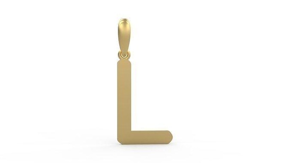 Initiale Briefe Anhänger Transistor Halskette Schriftart Brief Silber Gold Diamant druckbar Diamanten Juwel Schmuck Frau Alphabet ABC Sprache Liebe 3d print model - Mito3D