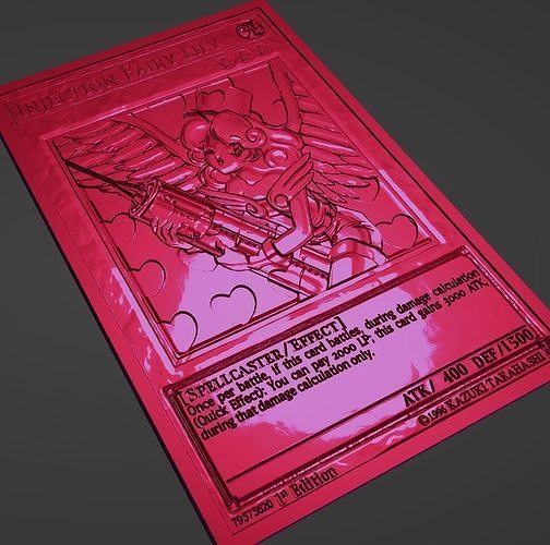 injection Fée lily card yugioh yugiohcard injectionfairylily yugi cadrgame art sculptures 3D print model - Mito3D