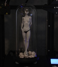 inocência corpo mulheres menina mascarar arte esculturas 3d print model - Mito3D