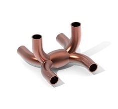 innovative copper u fitting pipe tube plumbing hose fixture metal design innovation research industry scientific factory pump valve concept hobby science engineering 3d print model - Mito3D