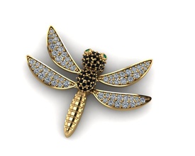 inseto colares jóias animais jóia voar pingente ouro de prata gem diamante a moda desing acessório pritable presente decoração 3d print model - Mito3D
