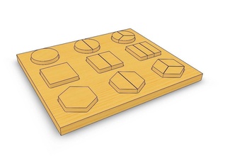 inserciones cifras madera ilustración familia científico diseño juguetes juegos rompecabezas 3d print model - Mito3D