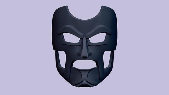 inspiré dr condamner art DIY visage Jeu loisir masque ninja rap comix cosplay accessoires personnage jeu samouraï main 3dprint 3d 3d print model - Mito3D