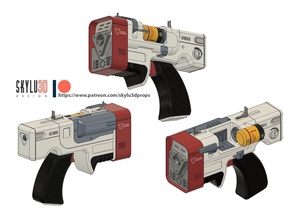instituto laser pistola 3d impressão stl fallout4 3dprinting adereços blaster pla passatempo faça mecânico partes 3d print model - Mito3D