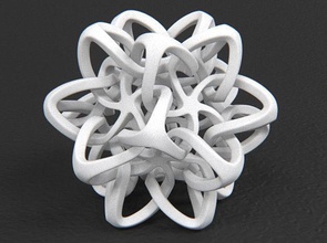 birbirine geçmiş star yuva top yıldız topu bağlı iç içe matematiksel matematik sanat moebius mobius geometri sonsuz simetrik düğüm 3d print model - Mito3D