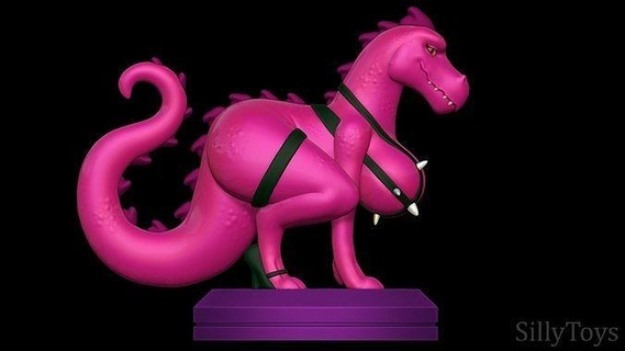 interstellar demon stripper - rick morty dragon reptile anthro furry female monster pink print art sculptures 3d print model - Mito3D