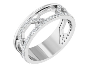 complexe bague de diamants 3d pour imprimer le modèle 4 bijoux diamant l'engagement pierre précieuse ornement précieux l'anneau les anneaux d'argent solitaire divers modèles différents gem imprimable anneau mariage fiançailles 3d print model - Mito3D