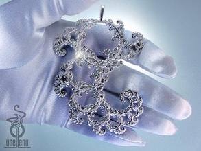 intrincado espirais fractal renda pingente arte joalheria matemático pingentes 3d jóias genuíno real 3d print model - Mito3D