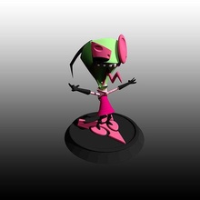 invasor zim figurilla arte personaje juegos juguetes 3d print model - Mito3D