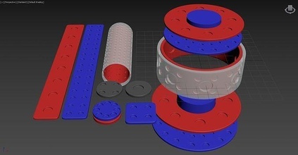 inversé magnétique friction essieu palier trousse concept radial mouvement lisse aimant tour agréable science ingénierie 3d print model - Mito3D