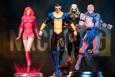 invincible pack - statues busts marvel dc comic mark grayson atom eve supergirl super boy heroe art sculptures 3d print model - Mito3D