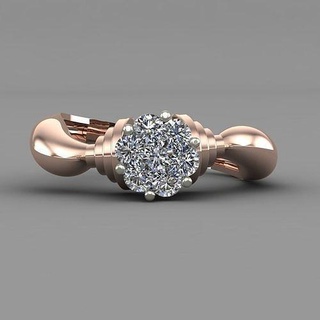 invisibile alone diamante Fidanzamento squillare 3d Stampa modello gioielleria prezioso lusso nozze argento anelli brillante stampabile solitario oro platino gemma moda 3d print model - Mito3D