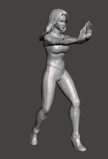 invisible woman 3d model printing strength art science brawny sculpture statue decor sculptures 3d print model - Mito3D