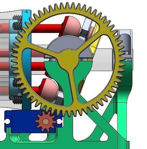 involute gear 1-6 teeth industrial servo mechanical evolventa profile perfectfit spline screw 3dprint print design functional science engineering engineer gears evolvent 3D print model - Mito3D