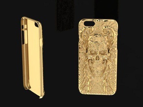 iphone 6 gold case 268 jewelry phone apple skull silver fashion beauty other 3d print model - Mito3D