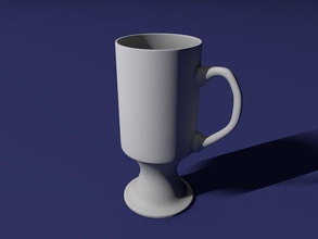 irisch kaffee glas glaswaren geschirr haus küche essen fbx innere design tasse tabelle besteck 3d print model - Mito3D