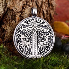 irminsul jewelry saxon pillar sacral germanic paganism celtic north pendants viking pendant necklace religiou object norse thor barbarian germany norway tree irmin 3d print model - Mito3D