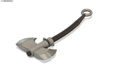ferro ascia acuto metallo taglio lame arma battaglia cavaliere guerriero crociato giochi giocattoli 3d print model - Mito3D
