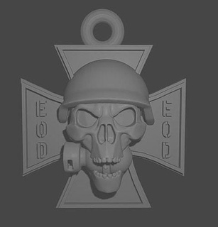 ferro attraversare Tedesco cranio eod Croce germancross soldato guerra Germania bomba arte segni loghi 3d print model - Mito3D