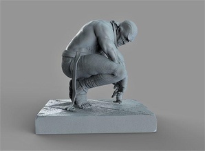 hierro puño historietas maravilla lucha chacartero escultura arte pose cuerpo superhéroe continuar sierra esculturas 3d print model - Mito3D