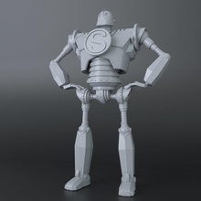 hierro gigante 3d impresión listo modelo v2 3dprint acción androide animación arte larva moscardón dibujos animados personaje figura máquina robot ciencia ficción esculturas 3d print model - Mito3D