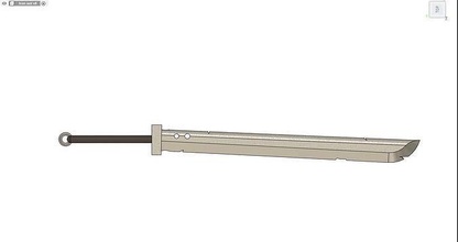 ferro pesado espada larga metal velho ferreiro metálico lâmina arma cavaleiro jogos brinquedos 3d print model - Mito3D