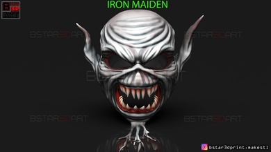 hierro doncella máscara legado of bestia cosplay iron maiden víspera santos horror diablo terrible cráneo muerte caballero hueso juegos juguetes 3d print model - Mito3D