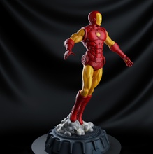 ferro uomo classico eroe meraviglia statua scultura comico supereroe super persona carattere i fumetti arte sculture mech netto robot miniature figurine 3d print model - Mito3D