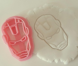 iron man face cookie cutter superhero cartoon biscuit hobby diy hand tools 3d print model - Mito3D