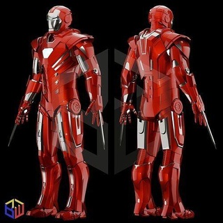 iron man mark 33 silver centurion full suit ironman marvel blue steel armor cosplay budwin props tony 30 hobby diy 3d print model - Mito3D