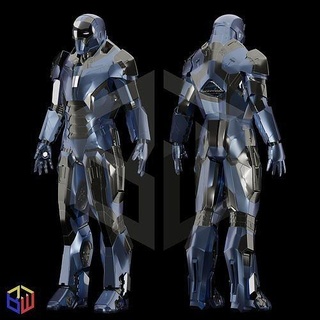 iron man mark 40-23 shotgun-shades full suit ironman shotgun shades budwin props cosplay armor stark superhero avengers marvel hero hobby diy 3d print model - Mito3D