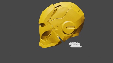 eisen druckbar helm gedruckt rächer 3d mk 42 pla tragbar kopf kostüm mechanisch stütze metall stahl roboter stark dekorativ hobby diy robotik 3d print model - Mito3D