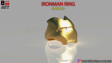 iron man ring - jewelry mark 85 infinity war ironman cosplay toys toy accessories marvel helmet comic rings 3d print model - Mito3D