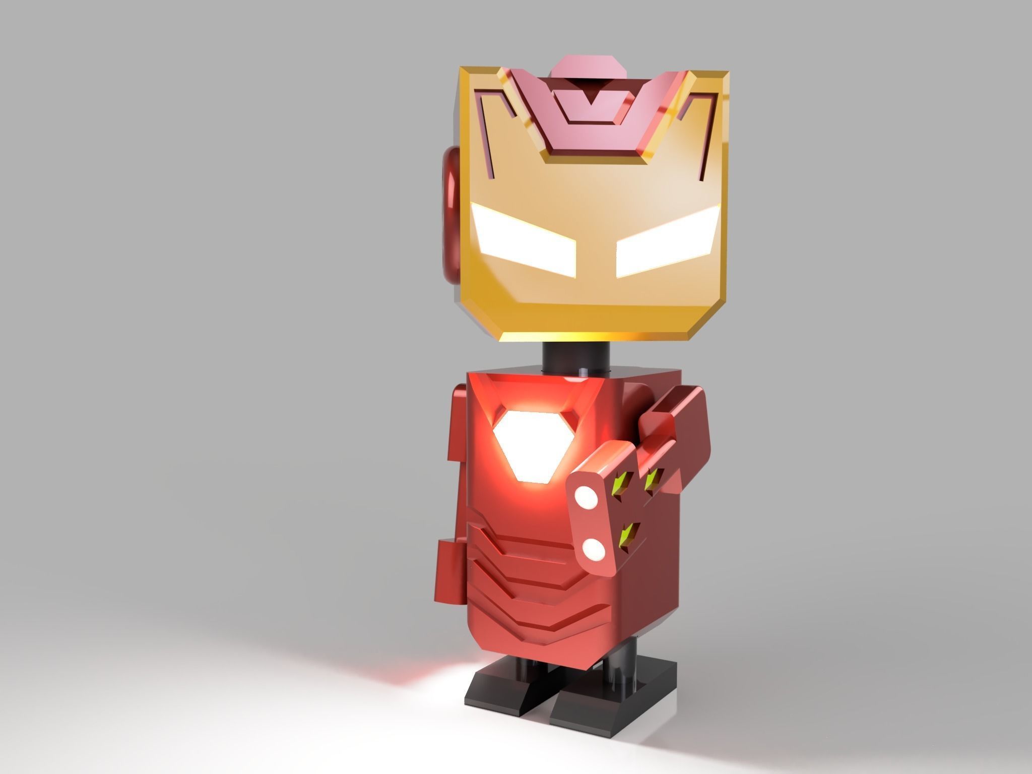 ferro homem robô fofa ferro projeto mecânico personagem scifi estátua estatueta brinquedo brinquedos futuro sci fi diversão maravilha jogos 3D print model - Mito3D