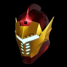 iron man war realms helmet - 2 versions ironman marvel cosplay armor costume 3dprint comics diy hobby 3d print model - Mito3D