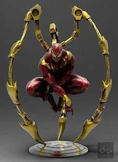 iron spider comics ironman marvel comic spiderman suit avengers thor ragnarok hulk captain america vision endgame art sculptures 3d print model - Mito3D