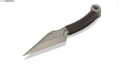 hierro lanzamiento cuchillo acero agudo afilado equipo arma corte borde diseño tirar figura acción juegos juguetes 3d print model - Mito3D